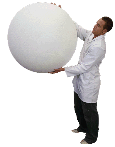 100mm & 120mm SOLID Polystyrene Balls - White Foam Craft Sphere